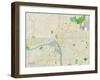 Political Map of Tulsa, OK-null-Framed Art Print