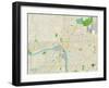 Political Map of Tulsa, OK-null-Framed Art Print