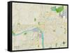 Political Map of Tulsa, OK-null-Framed Stretched Canvas