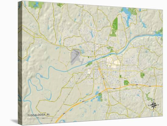 Political Map of Tuscaloosa, AL-null-Stretched Canvas