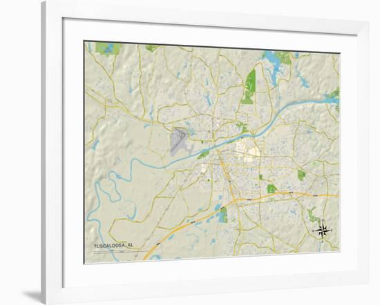 Political Map of Tuscaloosa, AL-null-Framed Art Print