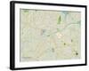 Political Map of Tuscaloosa, AL-null-Framed Art Print