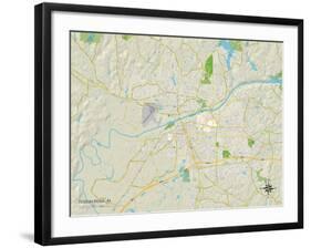 Political Map of Tuscaloosa, AL-null-Framed Art Print