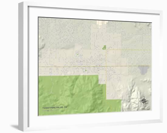 Political Map of Twentynine Palms, CA-null-Framed Art Print