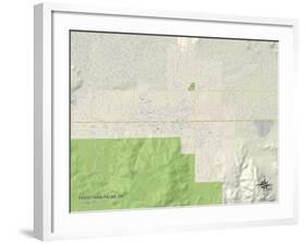 Political Map of Twentynine Palms, CA-null-Framed Art Print