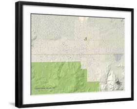 Political Map of Twentynine Palms, CA-null-Framed Art Print