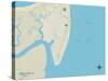 Political Map of Tybee Island, GA-null-Stretched Canvas