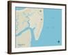 Political Map of Tybee Island, GA-null-Framed Art Print
