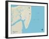 Political Map of Tybee Island, GA-null-Framed Art Print