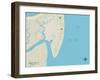 Political Map of Tybee Island, GA-null-Framed Art Print