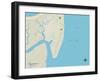 Political Map of Tybee Island, GA-null-Framed Art Print