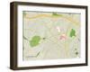 Political Map of Tysons Corner, VA-null-Framed Art Print