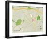 Political Map of Tysons Corner, VA-null-Framed Art Print