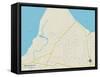 Political Map of Union Beach, NJ-null-Framed Stretched Canvas