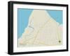 Political Map of Union Beach, NJ-null-Framed Art Print