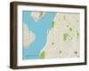 Political Map of University Place, WA-null-Framed Art Print