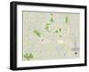 Political Map of Valparaiso, IN-null-Framed Art Print