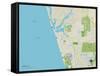 Political Map of Venice, FL-null-Framed Stretched Canvas