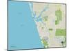 Political Map of Venice, FL-null-Mounted Art Print