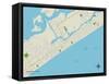 Political Map of Ventnor City, NJ-null-Framed Stretched Canvas