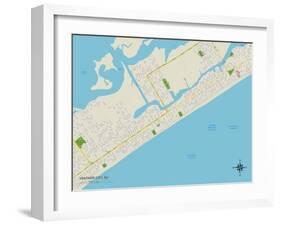 Political Map of Ventnor City, NJ-null-Framed Art Print