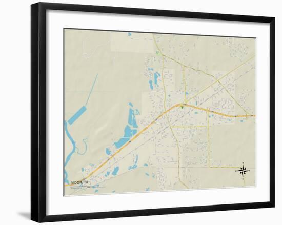 Political Map of Vidor, TX-null-Framed Art Print