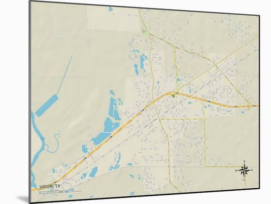 Political Map of Vidor, TX-null-Mounted Art Print