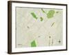 Political Map of Vienna, VA-null-Framed Art Print