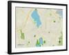 Political Map of Wakefield, MA-null-Framed Art Print