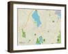 Political Map of Wakefield, MA-null-Framed Art Print