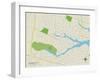 Political Map of Wanamassa, NJ-null-Framed Art Print