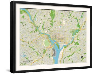 Bird/'s Eye View 1856 Washington DC Vintage Style City Map 24x36