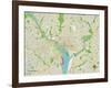 Political Map of Washington, DC-null-Framed Art Print