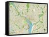 Political Map of Washington, DC-null-Framed Stretched Canvas