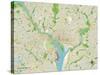 Political Map of Washington, DC-null-Stretched Canvas