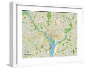 Political Map of Washington, DC-null-Framed Art Print