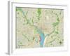 Political Map of Washington, DC-null-Framed Art Print