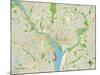 Political Map of Washington, DC-null-Mounted Art Print