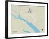 Political Map of Washington, NC-null-Framed Art Print