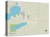 Political Map of Watertown, SD-null-Stretched Canvas