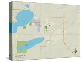 Political Map of Watertown, SD-null-Stretched Canvas