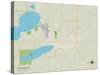 Political Map of Watertown, SD-null-Stretched Canvas