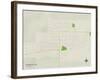 Political Map of Watford City, ND-null-Framed Art Print