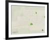 Political Map of Watford City, ND-null-Framed Art Print