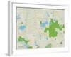 Political Map of Wauconda, IL-null-Framed Art Print