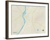 Political Map of Wauregan, CT-null-Framed Art Print