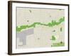 Political Map of Wayne, MI-null-Framed Art Print