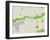 Political Map of Wayne, MI-null-Framed Art Print