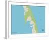 Political Map of Wellfleet, MA-null-Framed Art Print