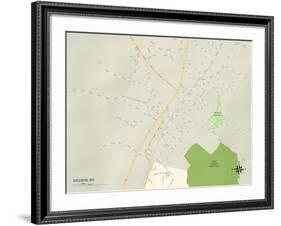 Political Map of Wesson, MS-null-Framed Art Print